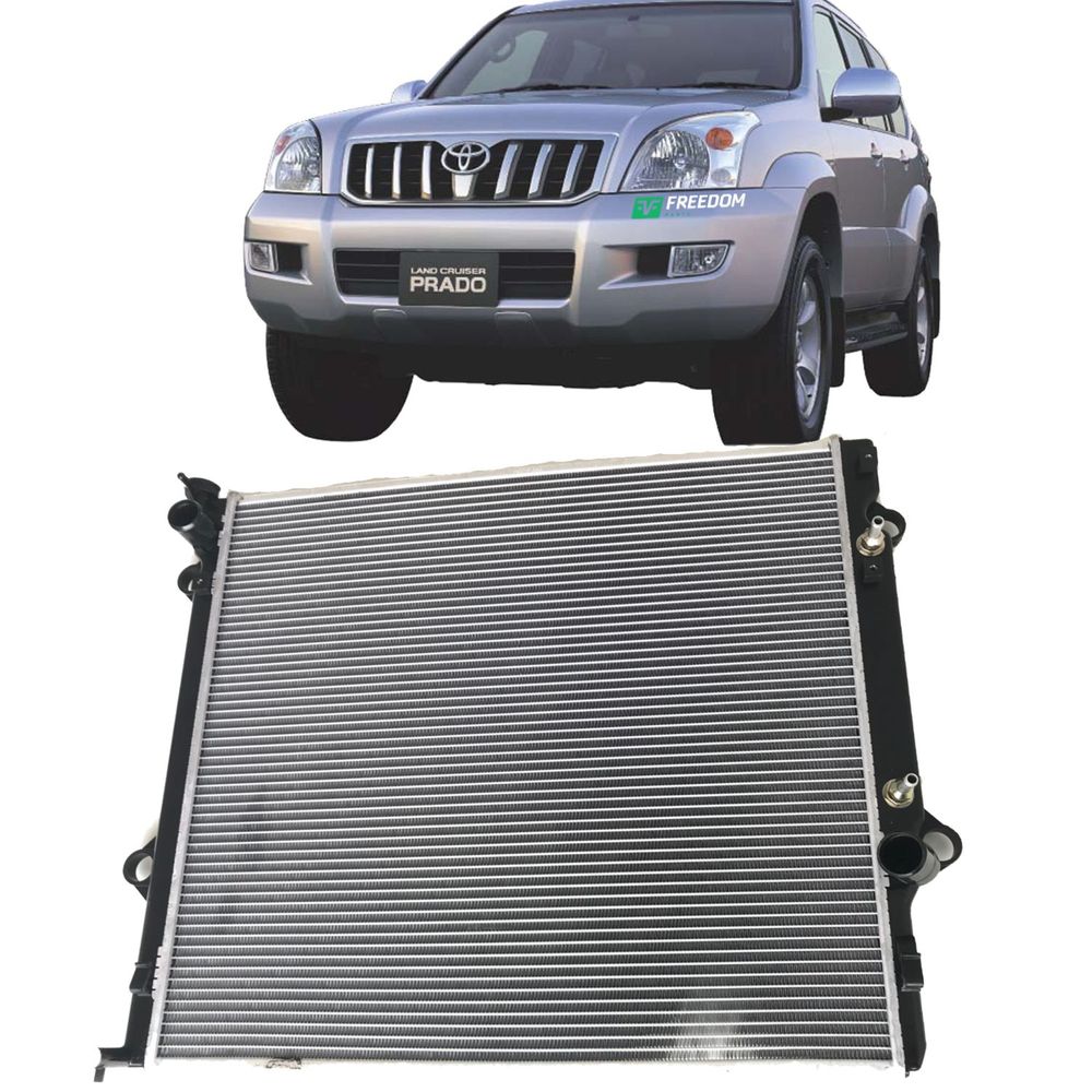Radiador toyota land cruiser prado 3.0 com bocal automático 2004 a 2009 infinityautoparts