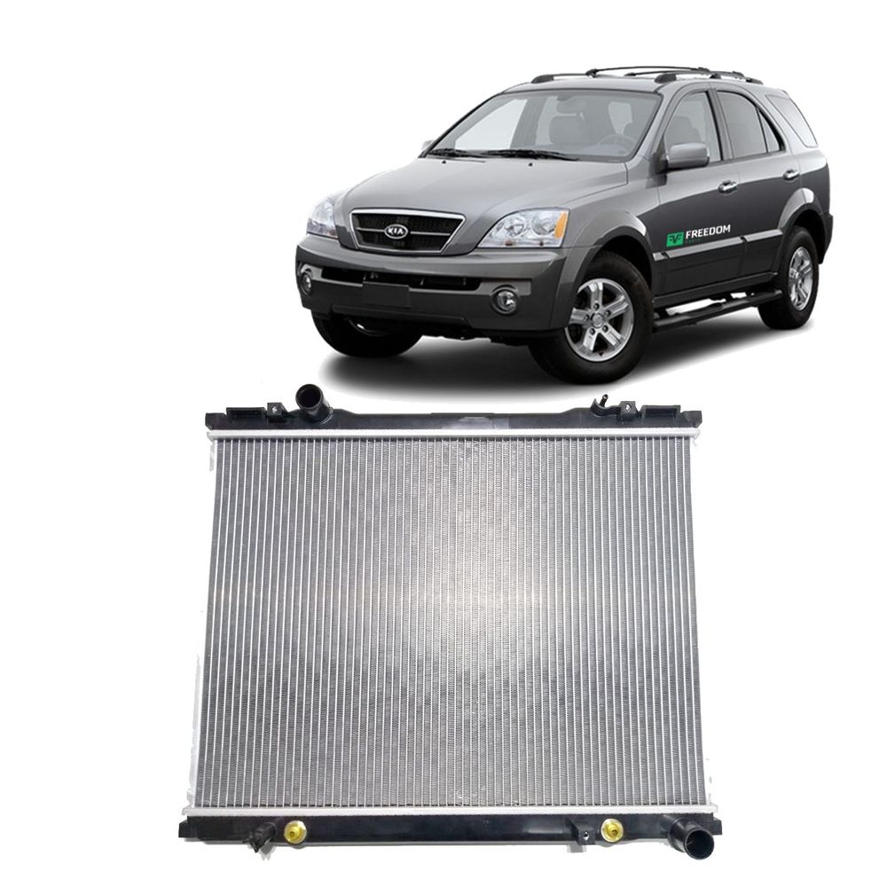 Radiador kia sorento 2.5 automático diesel bocal de cada lado 2003 a